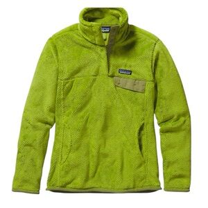 PATAGONIA LIME GREEN SNAP-T PULLOVER SZ SM EUC